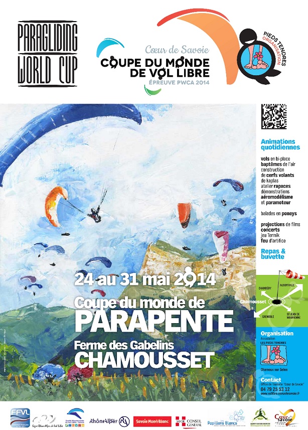 affiche coupe du monde parapente chamousset