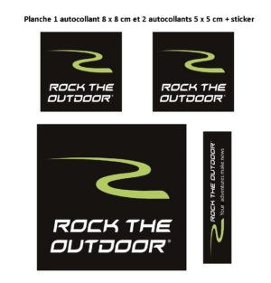 Pack de 4 autocollants ROCK THE OUTDOOR