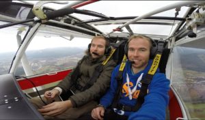 Arnaud et Régis en vol ULM hivernal dans les Vosges