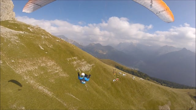 Dolomites avec la caméra suiveuse Skybean