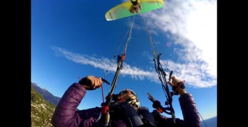 Laure Teysseyre, même pas 2 ans de parapente, fait déjà de l&rsquo;acro