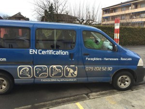 test homologation parapente camion air turquoise
