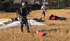 treuil parapente largueur et parachute du cable