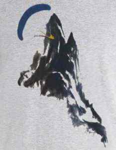T-shirt parapente RECYCL BLANC CHINE H44
