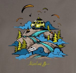 T-shirt parapente TRAVEL AND FLY ZINC H23