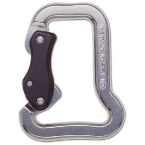Mousqueton AustriaAlpin POWERFLY acier/inox - ouverture à bouton-poussoir