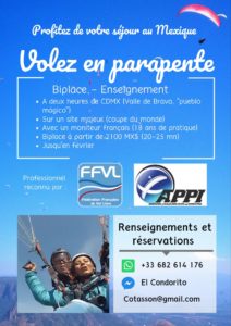 Apprenez à voler en parapente au Mexique