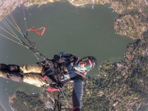 voler en parapente au Mexique survol lac