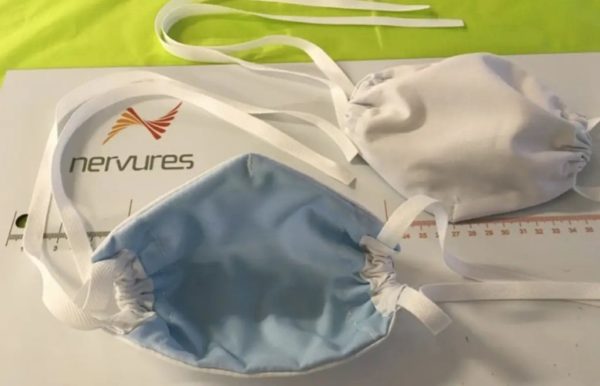 masque corona virus fabriqué par NERVURES