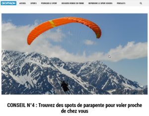 MCC site decathlon parapente