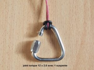 joint torique 12 x 2.0 avec 1 suspente