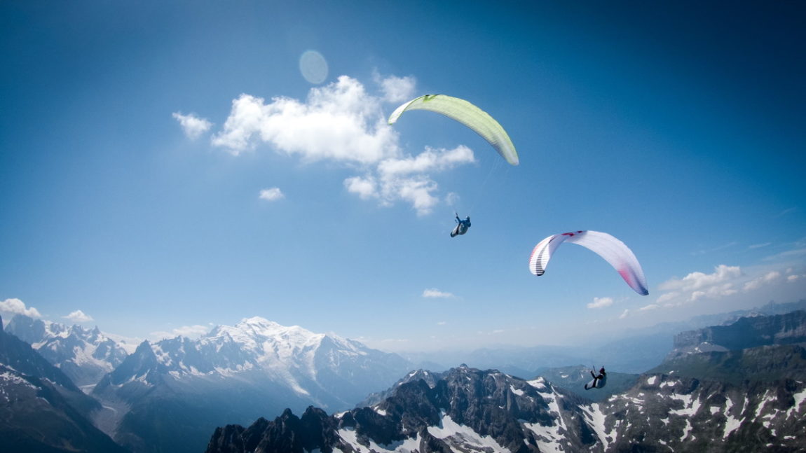 Le team Fly the Alps en vol
