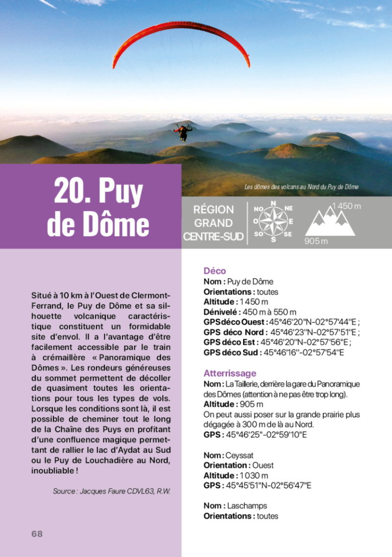 fiche Parapente en France