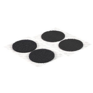 Lot de 4 pastilles auto-agrippantes adhésives 33 mm (2 mâles et 2 femelles)