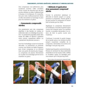 Guide des premiers secours en plein air et en milieu isolé - sports outdoor - pansement compressif