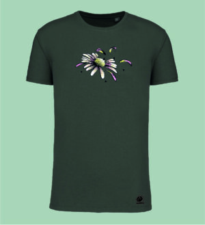 T-shirt parapente homme "Flower power" 100% coton