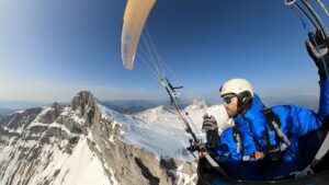 Veste doudoune sans capuche pour vol en parapente