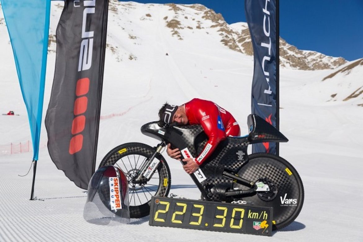 Record de vitesse battu en VTT par Eric Barone : 223,30 km/h