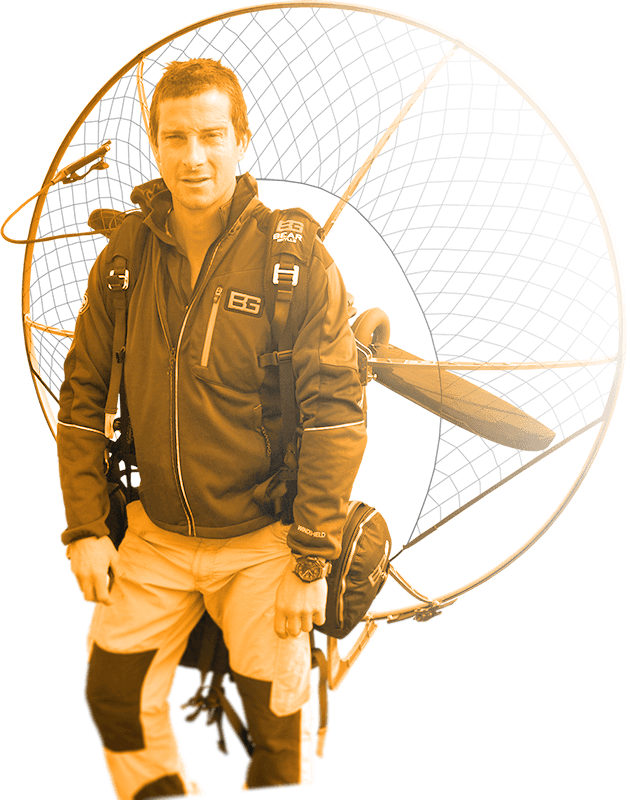 Les packs paramoteur de Bear Grylls
