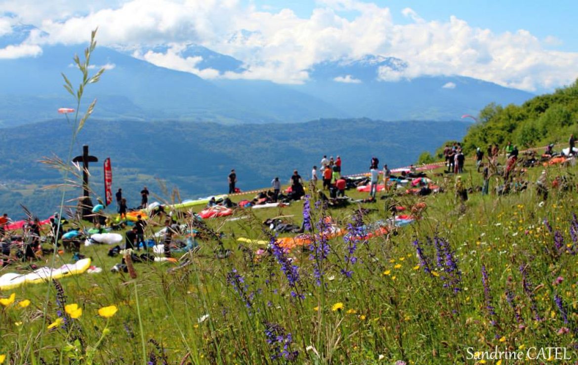 Coupe du monde parapente Coeur de Savoie avec Sandrine Catel