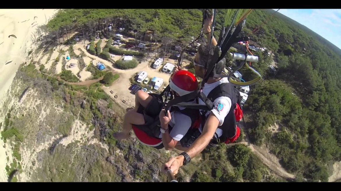 Baptême parapente au Pyla à 250 m au dessus de la dune