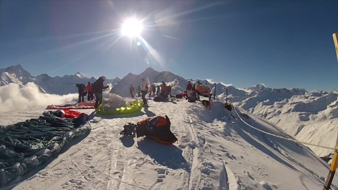 Challenge vol et ski 2015 : étape de Zinal (Suisse)
