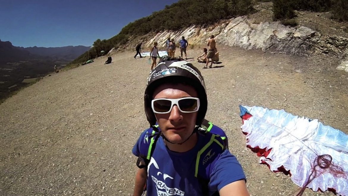 Entraînement acro parapente à Organya (SP)