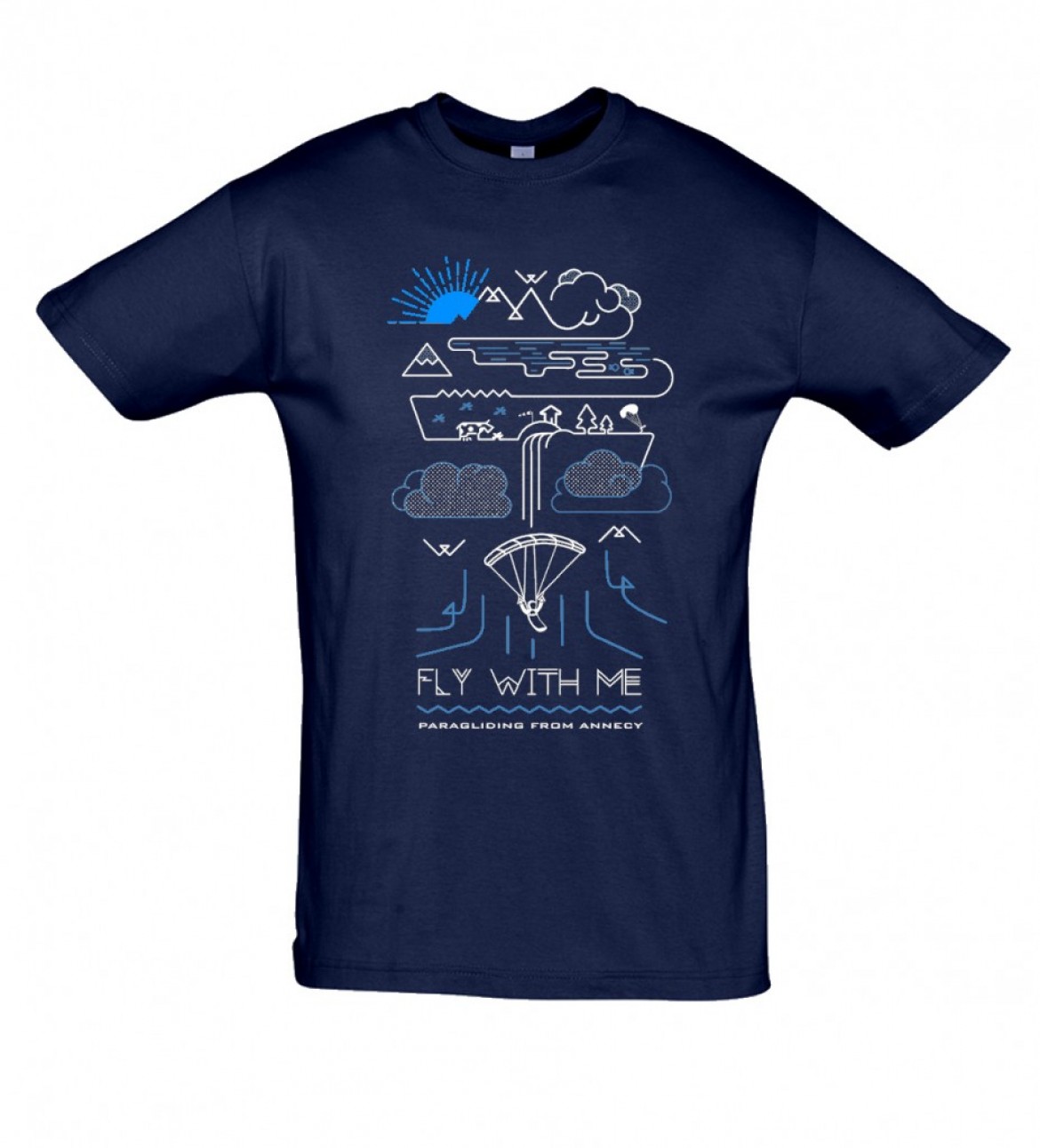 Tee-shirts pour parapentistes « Fly with me »