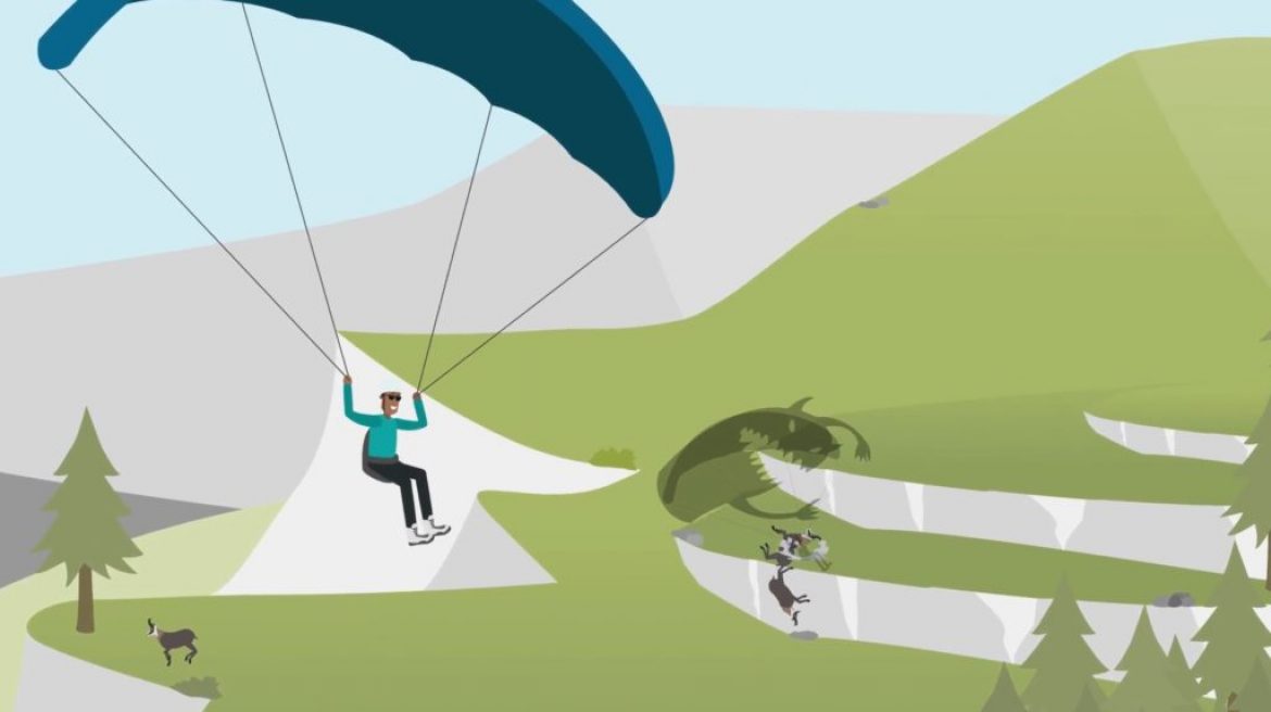 Les dangers du parapente sur la faune sauvage (chamois, rapaces)