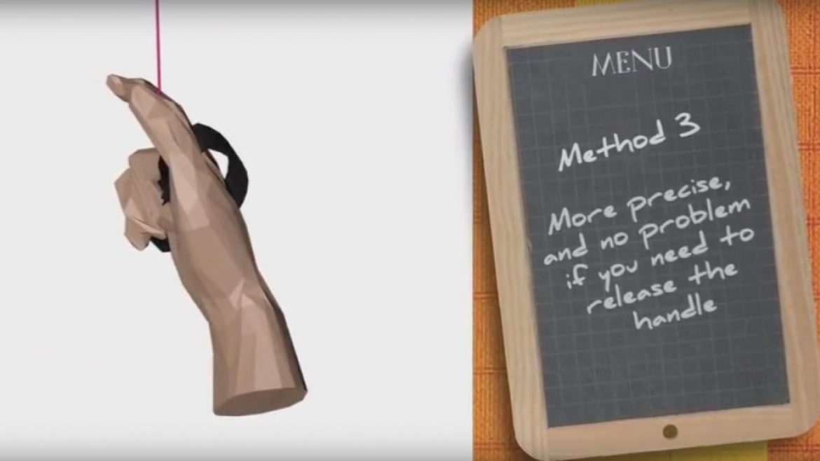 Position commandes : la méthode « fisherman », extraction facile de la main