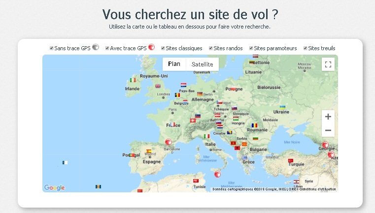 Syride lance une nouvelle page de sites de vol avec fiches ultra-complètes