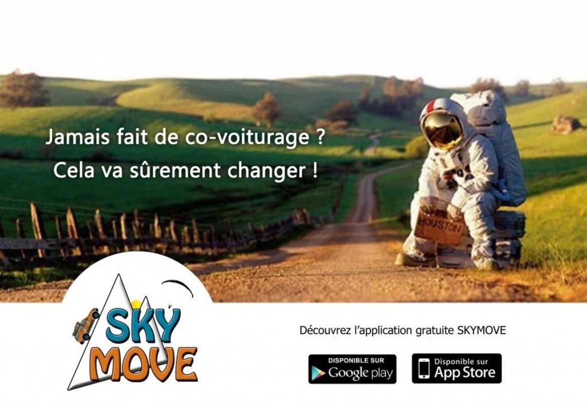 SKYMOVE, application gratuite de co-voiturage parapente