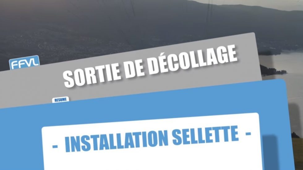 Conseils FFVL : décollage / sortie de déco et installation sellette