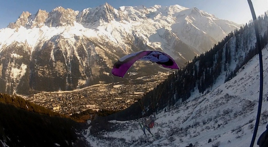 Speed riding : vol site parapente au Plan Praz Brévent (74)