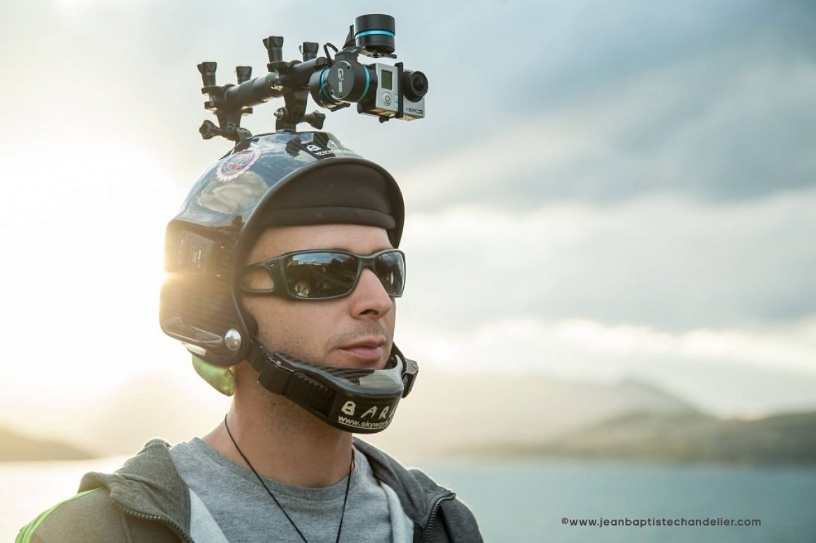 Caméra embarquée stabilisée sur le casque avec Jean Baptiste Chandelier