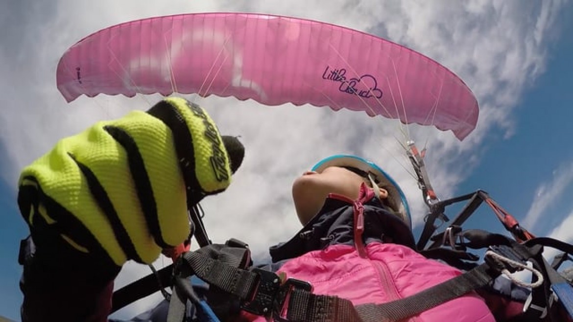 Tandem Héli avec une LITTLE CLOUD Spiruline GT 20 avec Gabrielle