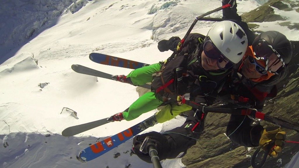 Tandem speed riding à l&rsquo;Aiguille du Midi