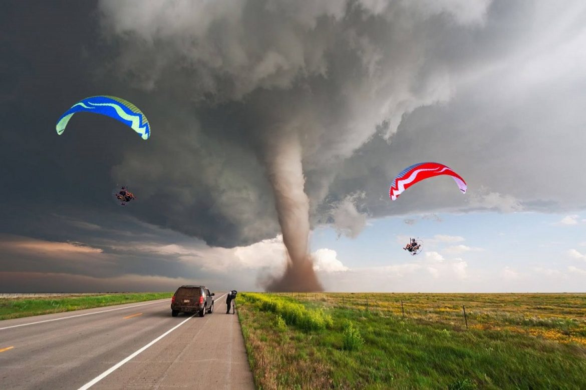 Des paramotoristes à la recherche de sensations fortes