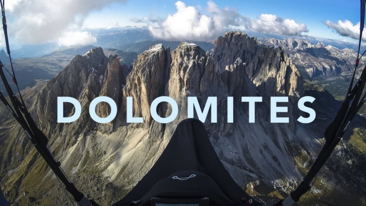 Une très belle vidéo de vol dans les Dolomites (Italie)