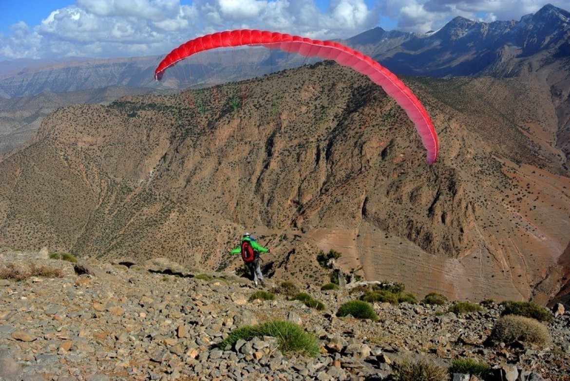 Grimpe et vol à Taghia au Maroc avec Joakim et Benjamin