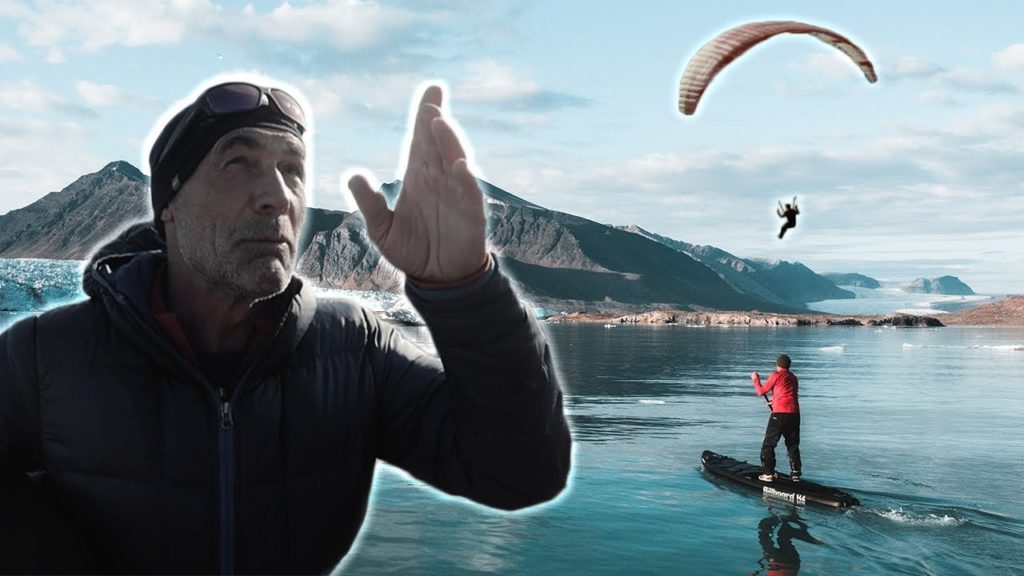 Vol parapente de Mike Horn à 80° Nord (Artique)