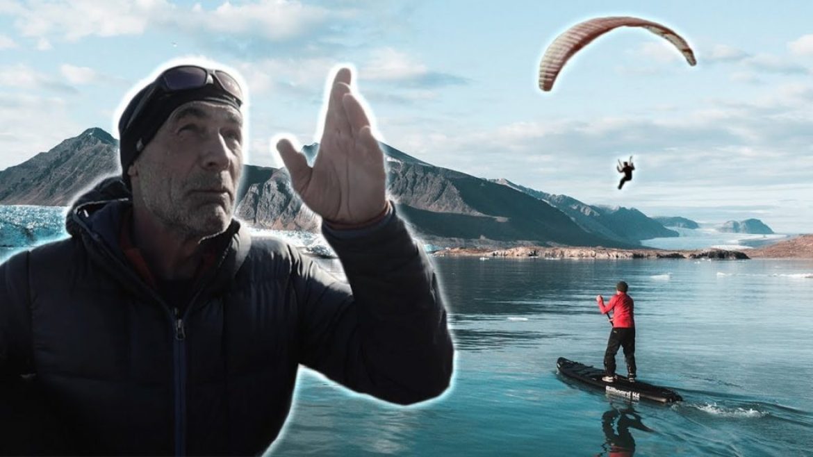 Vol parapente de Mike Horn à 80° Nord (Artique)