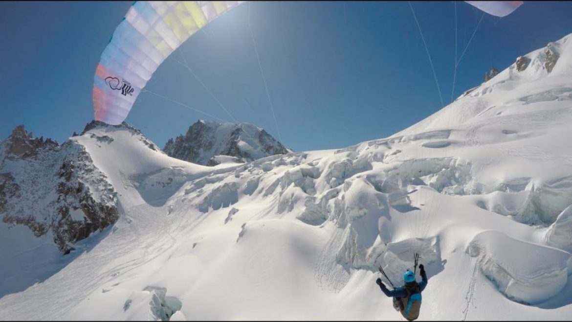 Joli vol depuis l&rsquo;Aiguille du Midi avec Guillaume
