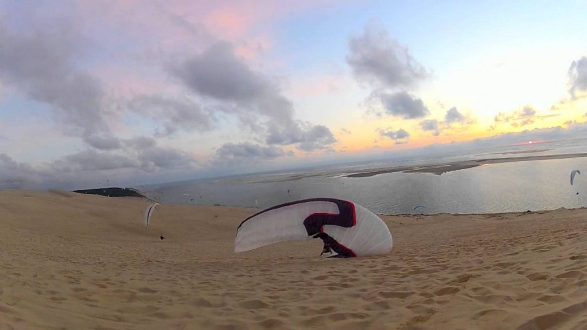 Vol site parapente Dune du Pilat avec Tanguy Renaud-Goud