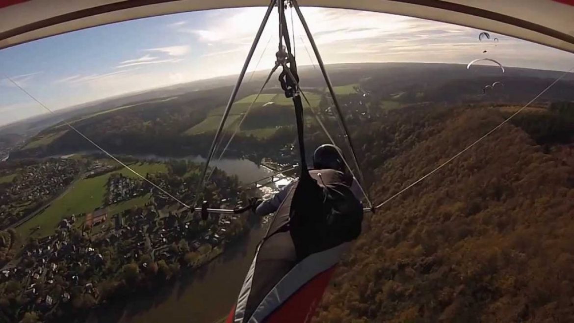 Vol sur le site parapente belge des 7 Meuses (Belgique)