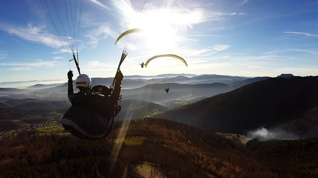 Vol sur le site parapente Breitenbach (Alsace)