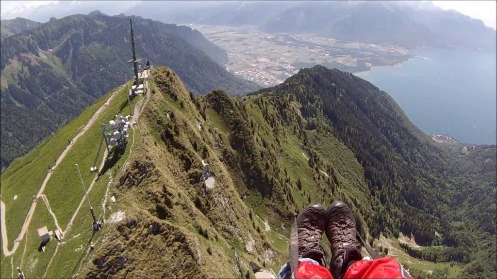 Vol sur le site parapente Rochers de Naye (Suisse)