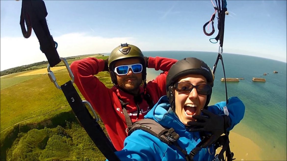 Vol sur le site parapente Tracy sur mer (14)